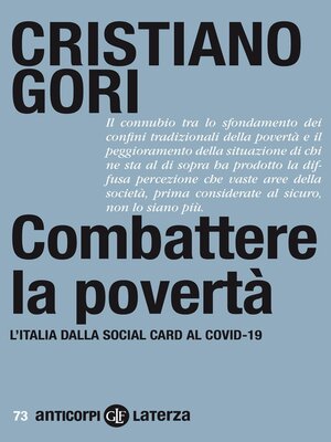 cover image of Combattere la povertà